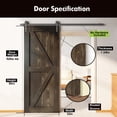 thumbnail image 3 of Homacer 5-in-1 Design 32'' W x 80'' H x 1-3/8'' D Solid Wood Barn Door, Finished and Unassembled, with Pre-drilled Holes for Easy Assemble and Pre-routed Groove, Interior Only (Ebony), 3 of 7