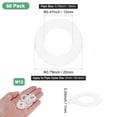 thumbnail image 3 of Uxcell 60-Pack M12 Arandelas Planas de Nylon 12mm ID 20mm OD 1mm Grosor Espaciador de Sellado Junta Anillo Blanco, 3 of 6