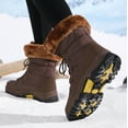 thumbnail image 4 of Womens Snow Boots Winter Fur Lined Waterproof Walking Boots Lightweight Outdoor Ankle Boots Ladies Warm Shoes Anti-Slip Mid Calf Boots, 4 of 15