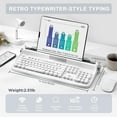 ACTTO B503 Wireless Typewriter Keyboard, Retro Bluetooth Aesthetic