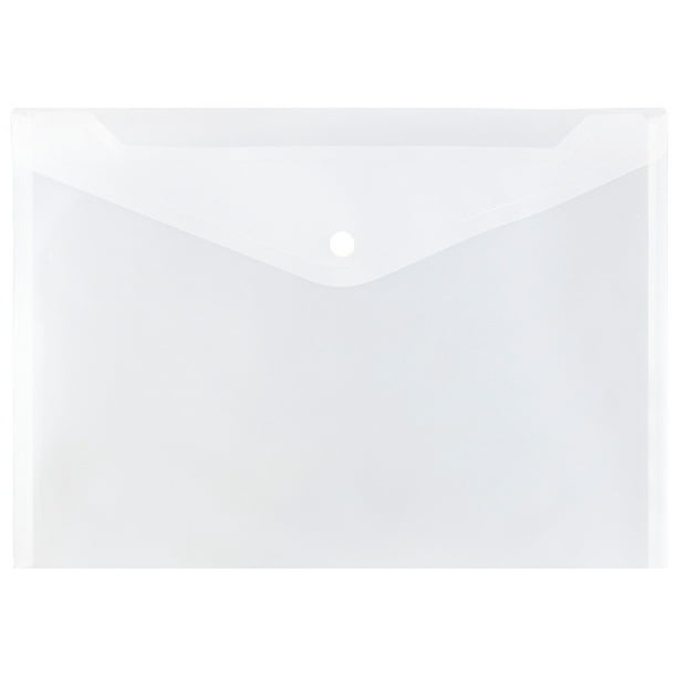 JAM Plastic Snap Envelopes, 9.8x13, 12/Pack, Clear - Walmart.com ...