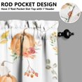 thumbnail image 3 of Fall Kitchen Curtains 36 Inch Short - 2 Panel Set, Autumn Harvest Print, Rod Pocket Window Treatment for Thanksgiving, Farmhouse, Cafe, Living Room - Machine Washable, 3 of 4