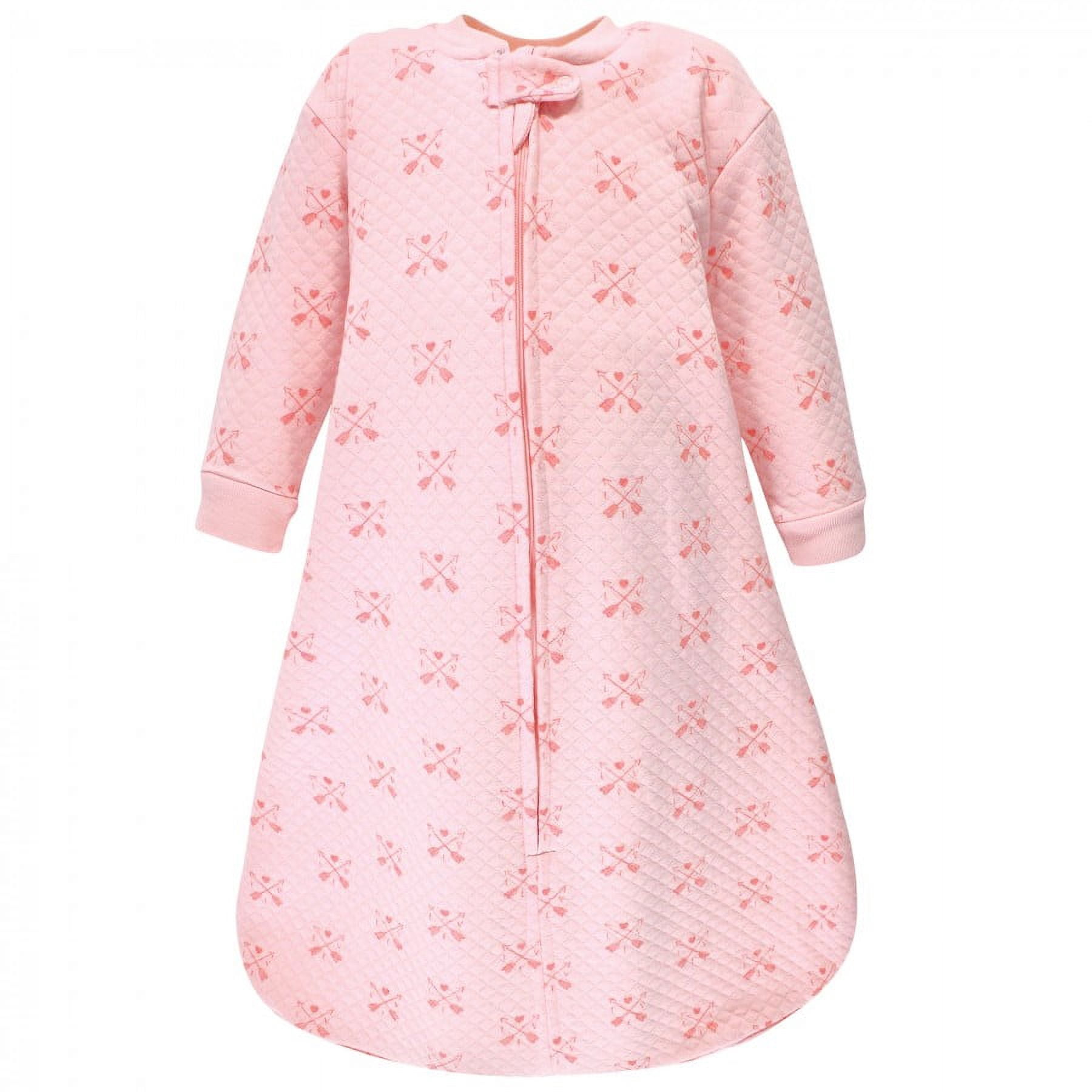 Hudson Baby Infant Girl Premium Quilted Long Sleeve Sleeping Bag and Wearable Blanket, Girl Forest, 12-18 Months