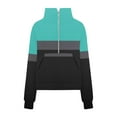 thumbnail image 3 of Ahabrexf Women's Fleece Pullover with Half Zipper, Thumb Cover, and Hood for Winter Wear 2024, 3 of 4
