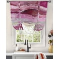 thumbnail image 3 of Rose Red Coastal Tie Up Curtains for Kitchen Bathroom Bedroom Windows 63 Inch Length,Spring Summer Ocean Beach Nautical Sea Wave Balloon Drape Curtains Shade Rod Pocket Drapery Curtain Panel,52"x45", 3 of 7