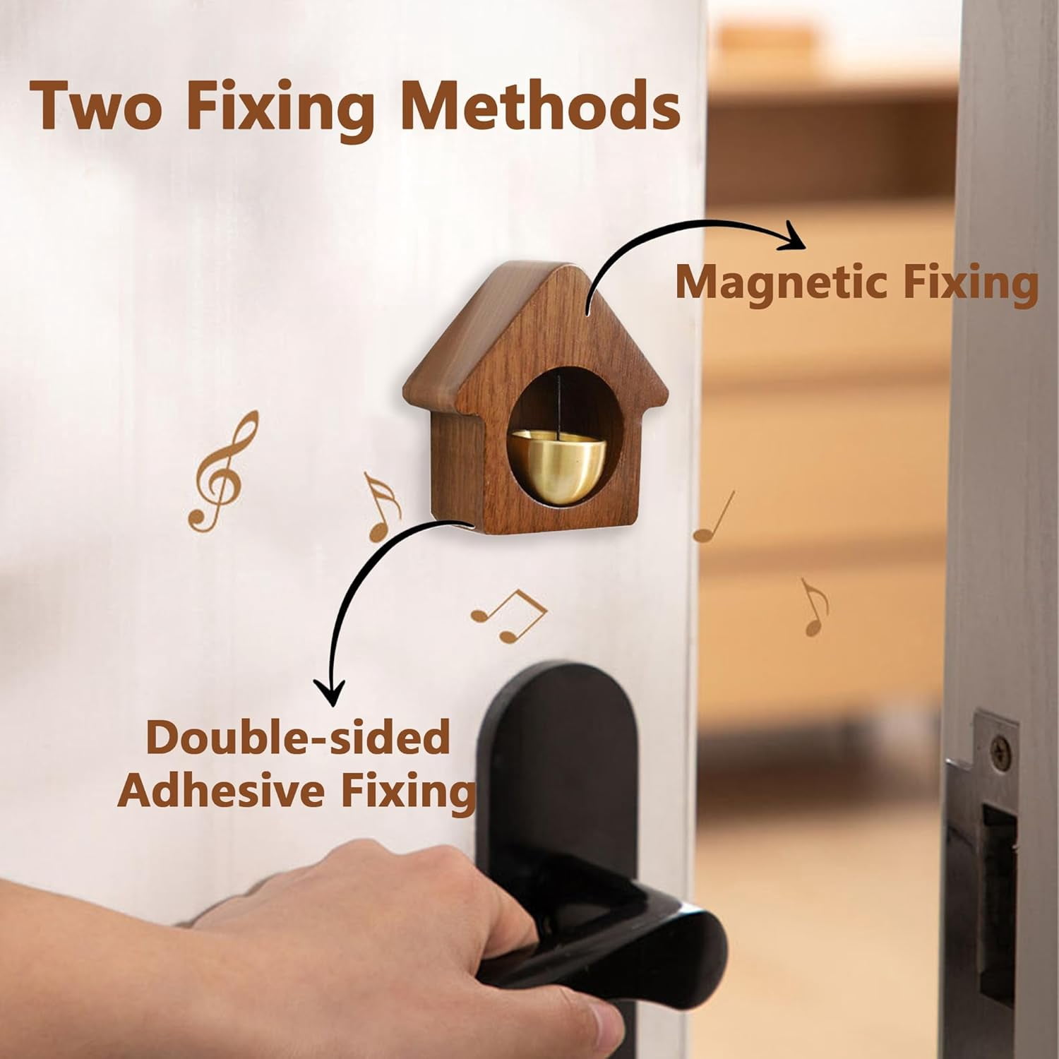 Shopkeepers Bell for Door Opening:Magnetically-Attached Doorbell Chime,Unique Ornaments and Hanging Decoration for Entry,Door Bells for Homes Business