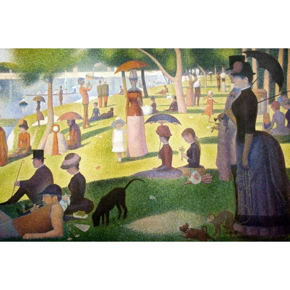 Art.com A Sunday on La Grande Jatte 1884, 1884-86 Art Print by Georges Seurat, 18" x 12"
