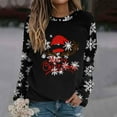 thumbnail image 2 of Christmas Sweatshirts for Women Plus Size Long Sleeves Color Tunic Tops Crewneck Hoodless Tunic Tops Casual Sweatshirt, 2 of 5