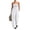 White, variant on Costeam Womens Strapless Tube Jumpsuit Smocked Bust Self Tie Waist Dual Side Pockets Wide Leg Solid Color Lightweight Casual Vacation One Piece Outfit