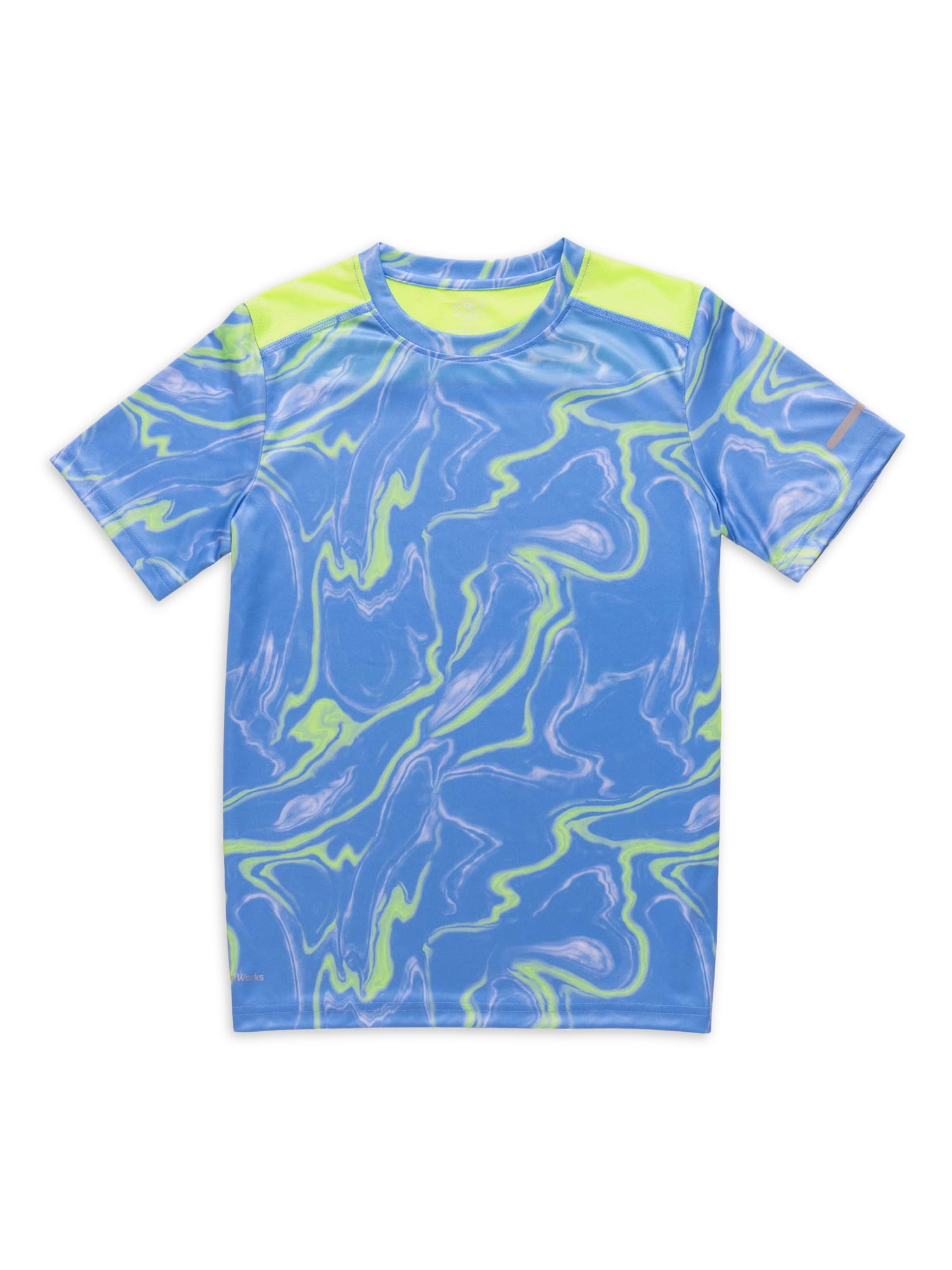 Athletic Works Boys Active Solid & Graphic Short Sleeve T-shirt, 3-Pack, Sizes 4-18 & Husky