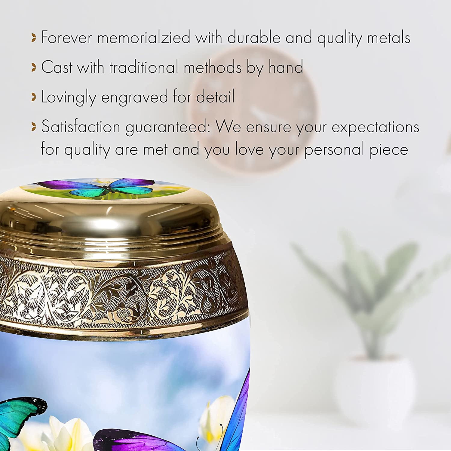Wild Butterflies Urns for Cremation Ashes Large Urn XL or Small Keepsake Urns for Human Ashes & Urns for Human Ashes for Home or Burial Small Urns for Human Ashes Set of 4