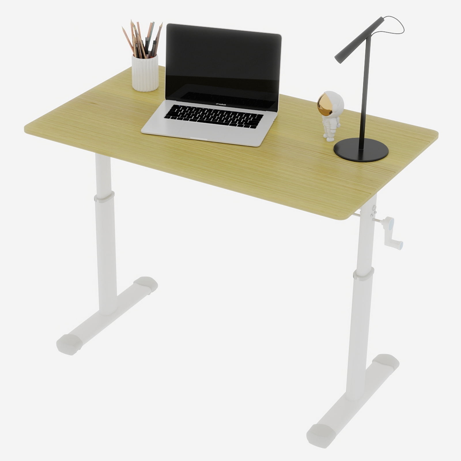 Mintazer 23" x 39" Height Adjustable Computer Desk, Home Office Standing Up Desk for Students,Teen and Adults, Nature