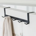 thumbnail image 2 of Miyuadkai over The Door Hooks Clearance over The Door 5 Hooks Home Bathroom Organizer Rack Clothes Coat Hat towel Hanger tools Black, 2 of 7