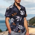 thumbnail image 4 of CaiJunJia George Button Down Shirts for Men,Men's Hawaiian Shirt Short Sleeves Coconut Printed Button Down Summer Beach Casual Shirts, 4 of 6