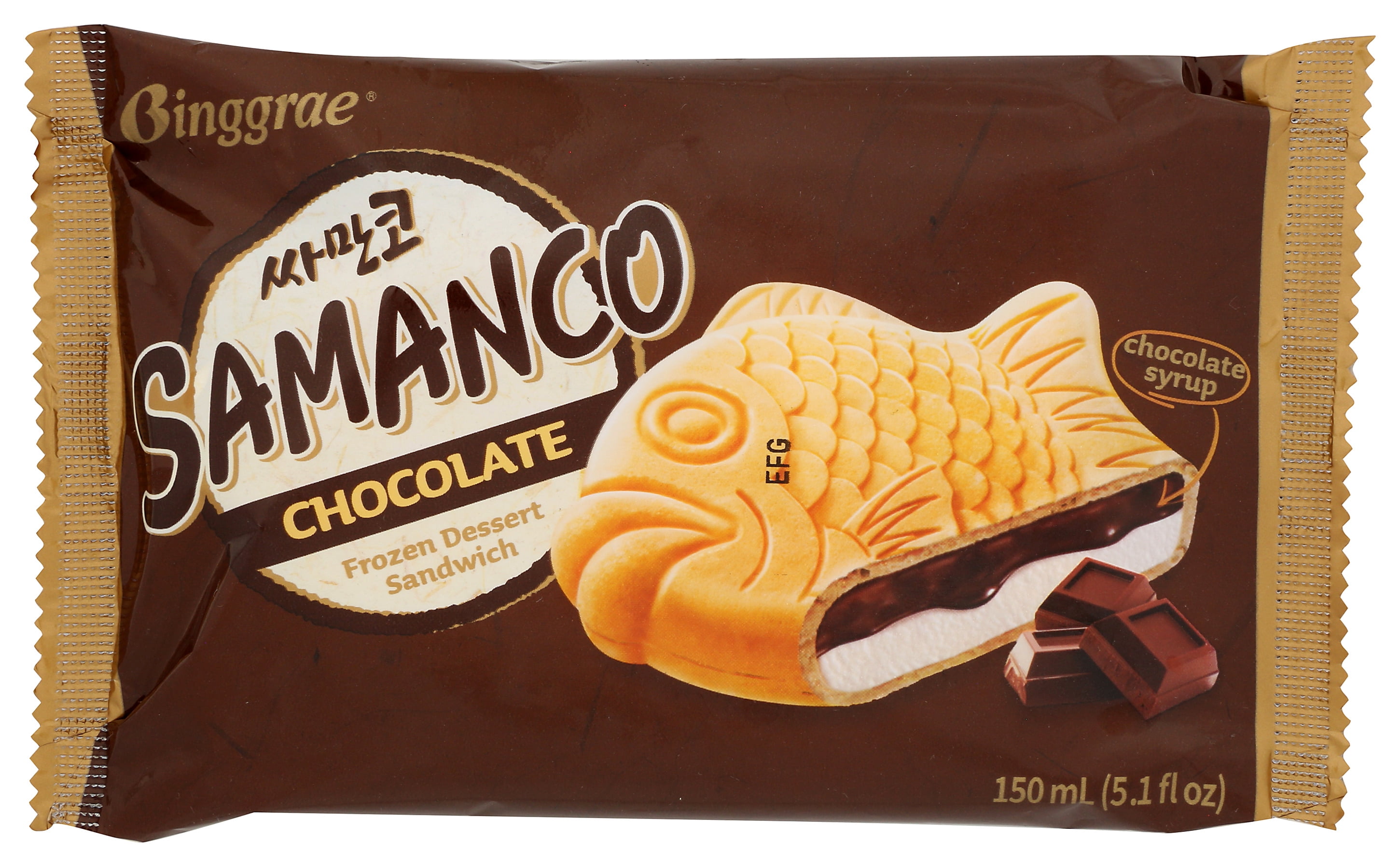Binggarae Samanco Chocolate Frozen Dessert Sandwich, 20.40 fl oz