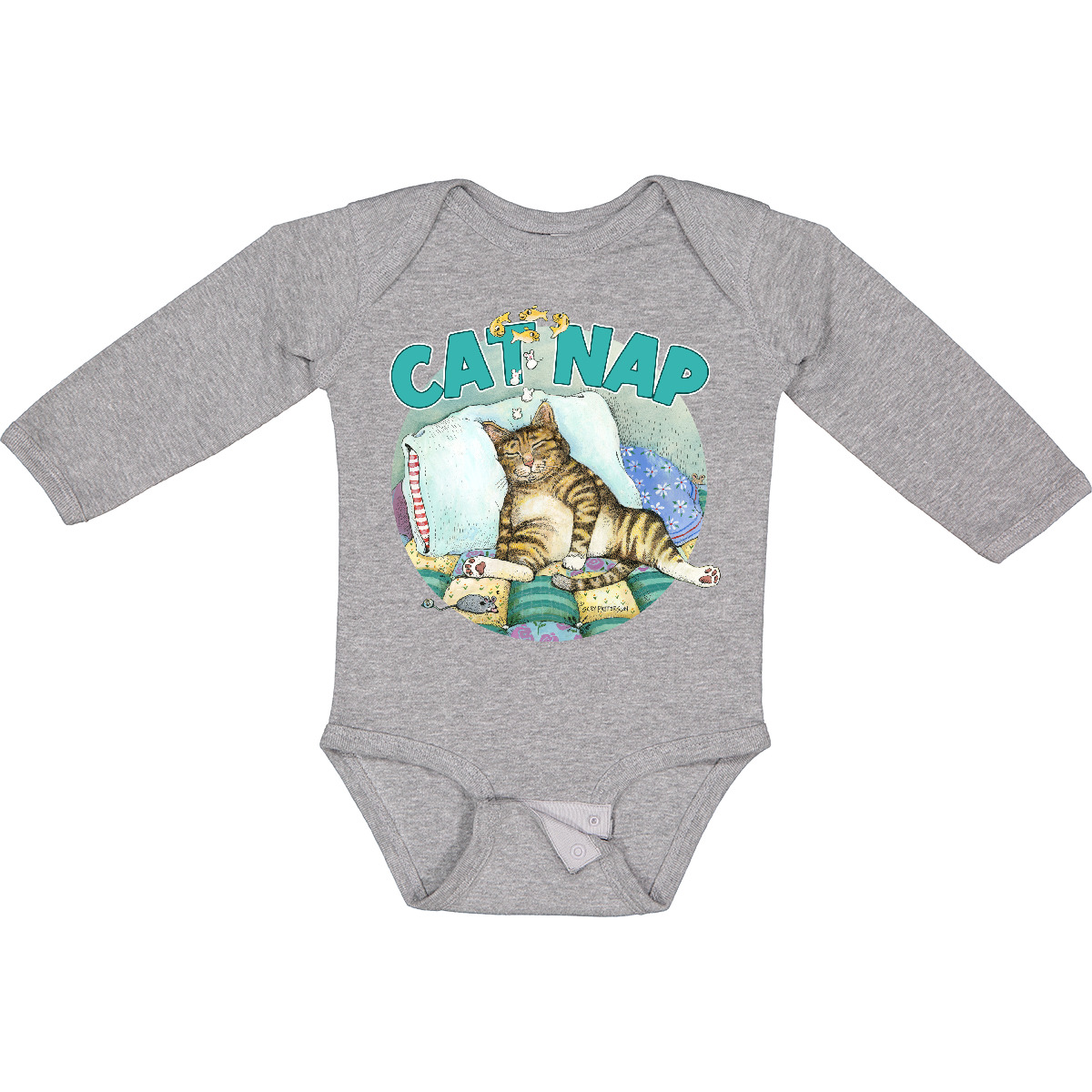 Inktastic Cat Nap Cute Sleeping Cat Boys or Girls Long Sleeve Baby Bodysuit