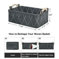 thumbnail image 7 of KWLET Gray Felt Storage Basket Home Organizar Bins 11.4 x 7.1 x 3.9 inch, 7 of 7