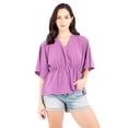 thumbnail image 1 of Blusa manga amplia con elástico en la cintura, 1 of 5