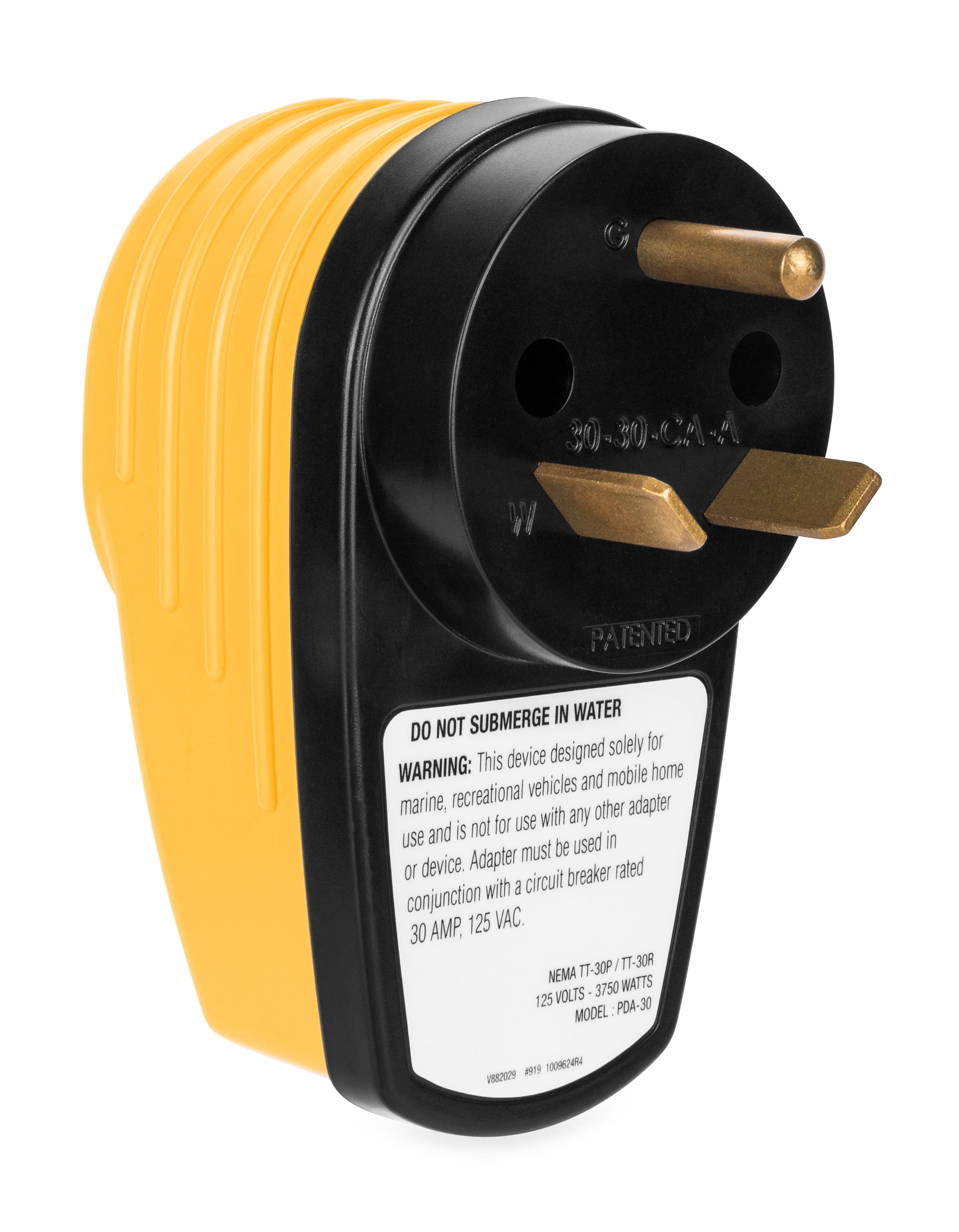 Camco PowerGrip Camper/RV 30-Amp Circuit Analyzer Adapter | Features Integrated Surge Protection Up to 1,050 Joules (55310)