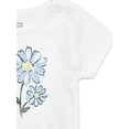 thumbnail image 3 of Garanimals Baby Girl Short Sleeve Graphic Bodysuit, Sizes 0/3M-24M, 3 of 4