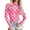 Z7-Hot Pink, variant on shoper Women Mesh Sheer Tops, Long Sleeve Bodysuit Neck Valentine's Heart Print Leotards Party Clubwear Shirt S-XXL