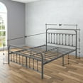 thumbnail image 4 of Golden Gate Beds Vintage Wrought Iron Bed Frame with Classic Metal Platform Base, Headboard and Footboard, No Box Spring Needed, Easy Assembly, Mattress Foundation, Sleek Silver Finish - Full Size, 4 of 7