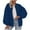 QR2-Dark Blue, variant on Meichang Zip Up Sweatshirt Women Oversized Sweatshirt Jackets Fleece Drop Shoulder Long Sleeve Casual Bomber Jacket Outerwear Fall Winter Outfits
