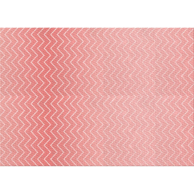 Ahgly Tapis Rectangulaire Lavable en Machine Intérieur Transitionnel Rose, 7 Pieds x 9 Pieds