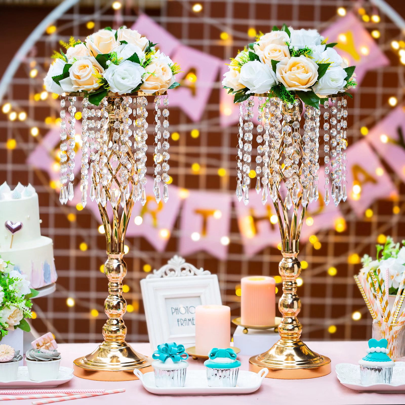 Buy Sziqiqi Wedding Centerpieces for Tables 19 Tall Vases Set of 10 ...