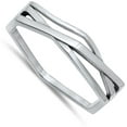 thumbnail image 4 of Geometric Lines Abstract Ring .925 Sterling Silver Band Jewelry Female Male Unisex Size 9, 4 of 4