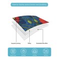 thumbnail image 4 of Full Size Quilt Bedding Set, Red Flowers Reversible Summer Quilt 3 Pieces, Farmhouse Botanical Blue Marble Texture Lightweight Bedspreads Coverlets with 2 Pillow Shams for All Seasons, 4 of 5