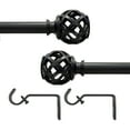 thumbnail image 2 of Achim Buono II Carrie Decorative Rod & Finial 28-48", Black, 2 of 7