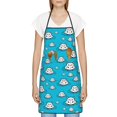thumbnail image 3 of Pofeuu Hippo In Water Head Print Aprons with Pockets, Cute Aprons for Kitchen, Cooking, Server, Barber, Chef Apron, 3 of 7