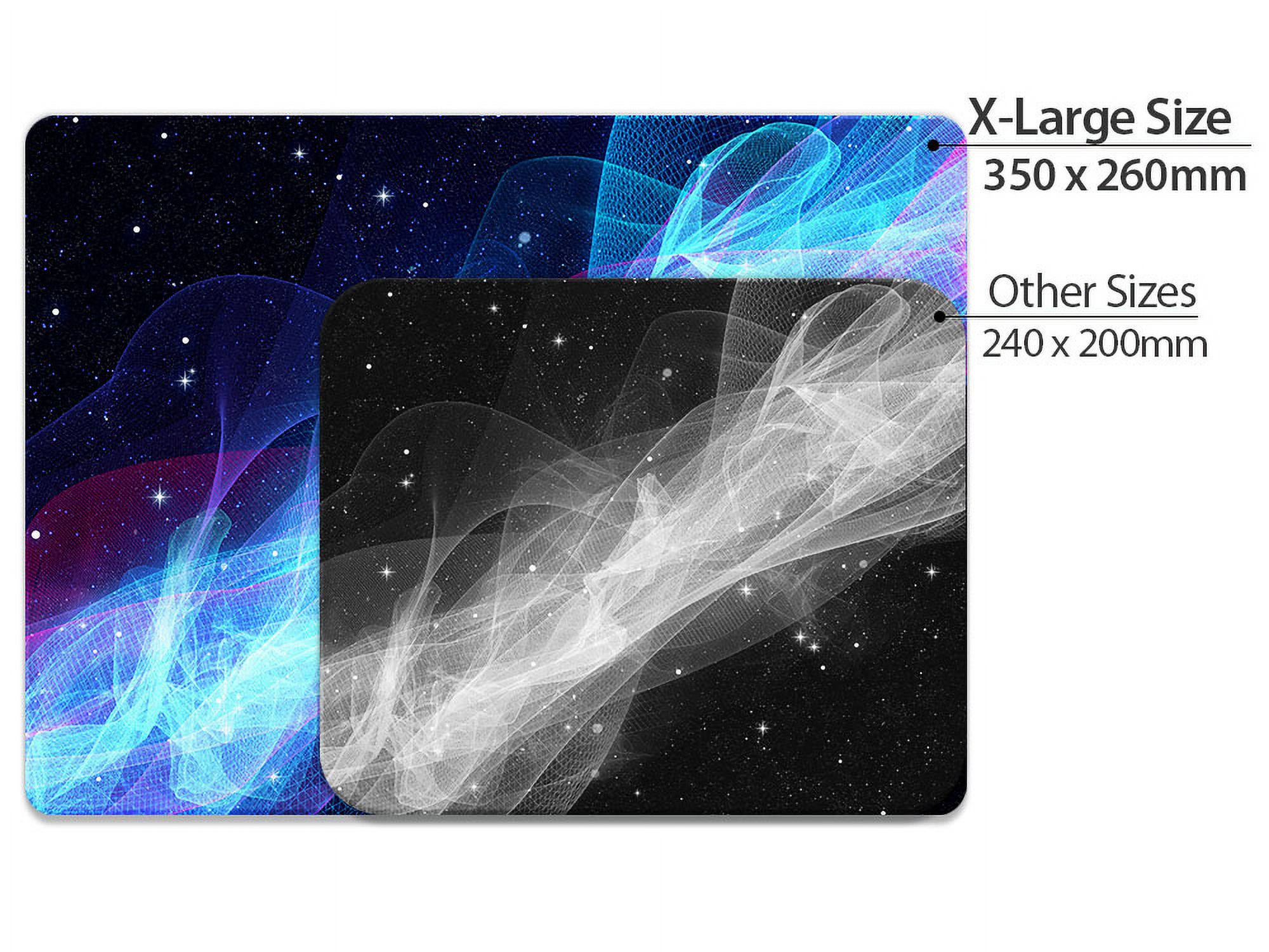 WIRESTER Super Size Rectangle Mouse Pad, Non-Slip X-Large Mouse Pad for Home, Office, and Gaming Desk - Glowing Space Wave - image 5 of 5
