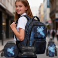 thumbnail image 2 of Bulopur Galaxy Blue Axolotl Kids School Backpack Set 4 Pcs Breathable Lightweight Kids School Bag with Lunch Bag, Pencil Case and Water Bottle Cover for Boys, 2 of 7