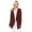 Burgundy, variant on Women's Long Sleeve Soft Sheer Slub Open Front Casual Cardigan Sweater MK8080-SIL-S