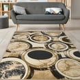 thumbnail image 4 of MDA Rug Imports Rhodes Collection Abstract Rounds Area Rug 2'1'' x 3'3'' - Gray/Beige, 4 of 5