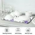 thumbnail image 7 of Rose Flowers Purple Dish Drying Mat Microfiber Kitchen Pad Large Counter Absorbent Dish Mats Drainer Rack 18"x24", 7 of 7