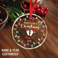 thumbnail image 2 of Baby's First Christmas Glass Ornament 2025, Customized Name New Baby Christmas Ornament, Kid's 1st Xmas Glass Ornaments Gift for Boy Girl, Personalized Newborn Xmas Tree Hanging Decoration, 2 of 6