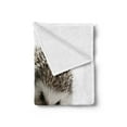 thumbnail image 2 of Hedgehog Soft Flannel Fleece Blanket, Atelerix Albiventris Photography with Mother and Children Love and Family Theme, Cozy Plush for Indoor and Outdoor Use, 50" x 70", Brown Ivory, by Ambesonne, 2 of 5