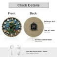 thumbnail image 3 of Wall Clock Decorative - Western Cactus Scene Print 2D Vintage Wall Clocks Battery Operated Silent Non-Ticking for Bedroom, Living Room, Kitchen, Office, Classroom, 10 Inch, 3 of 7
