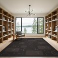 thumbnail image 2 of ODIKA 9'x12' Brown Dark Mottled Geometric Abstract Washable Area Rug Contemporary Rounded Square Motifs with Scattered for Great Room, Indoor Concept, Large Living Low Pile, Flatwoven, 2 of 7