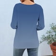 thumbnail image 4 of Tqcoqu Women's V Neck Tunic Tops,3/4 Sleeve Gradient Print Casual Loose Daily Wear Tops,Navy Women's S-XXL, 4 of 7