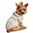 thumbnail image 2 of Doggie Design Combed Cotton Cable Knit Dog Sweater - Oatmeal, 2 of 4
