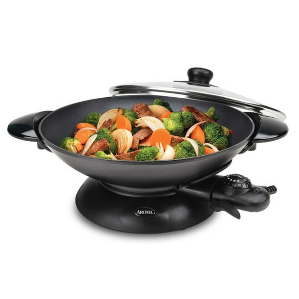 AROMA® Professional 5Qt. Electric Wok with Glass Lid, Easy Clean