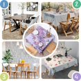 thumbnail image 4 of Purple Butterfly Flower Pattern Square Tablecloth,Waterproof Square Table Cover,Wipeable Spillproof Washable Table Cover for Home Kitchen Party Decor 42"X42"(107x107cm), 4 of 6