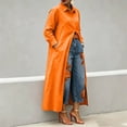 thumbnail image 4 of Long Sleeve Shirts for Women, Women's Linen Button Front Shirt Maxi Dress Long Sleeve Lapel Casual Solid Oversized Vacation Dresses with Pockets, 4 of 9