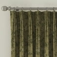 thumbnail image 4 of TWOPAGES 72 X 108 Inches Long Curtain 1 Panel Pinch Pleat Light Filtering Linen Blend Floral Print Drape for Guest Room, Ivy Brown, 4 of 6