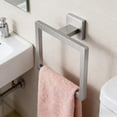 thumbnail image 4 of Square Towel Ring Stainless Steel Wall Mounted Modern for Bathroom Kitchen Restroom, 4 of 4