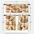thumbnail image 2 of Fall Leaves Pumpkin Kitchen Window Curtains Valance and Tier Set 36 Inch, Autumn Leaf Orange Thanksgiving 3 Piece Window Treatment Tiers for Living Room Bedroom Kitchen Decor Drapes, 2 of 6
